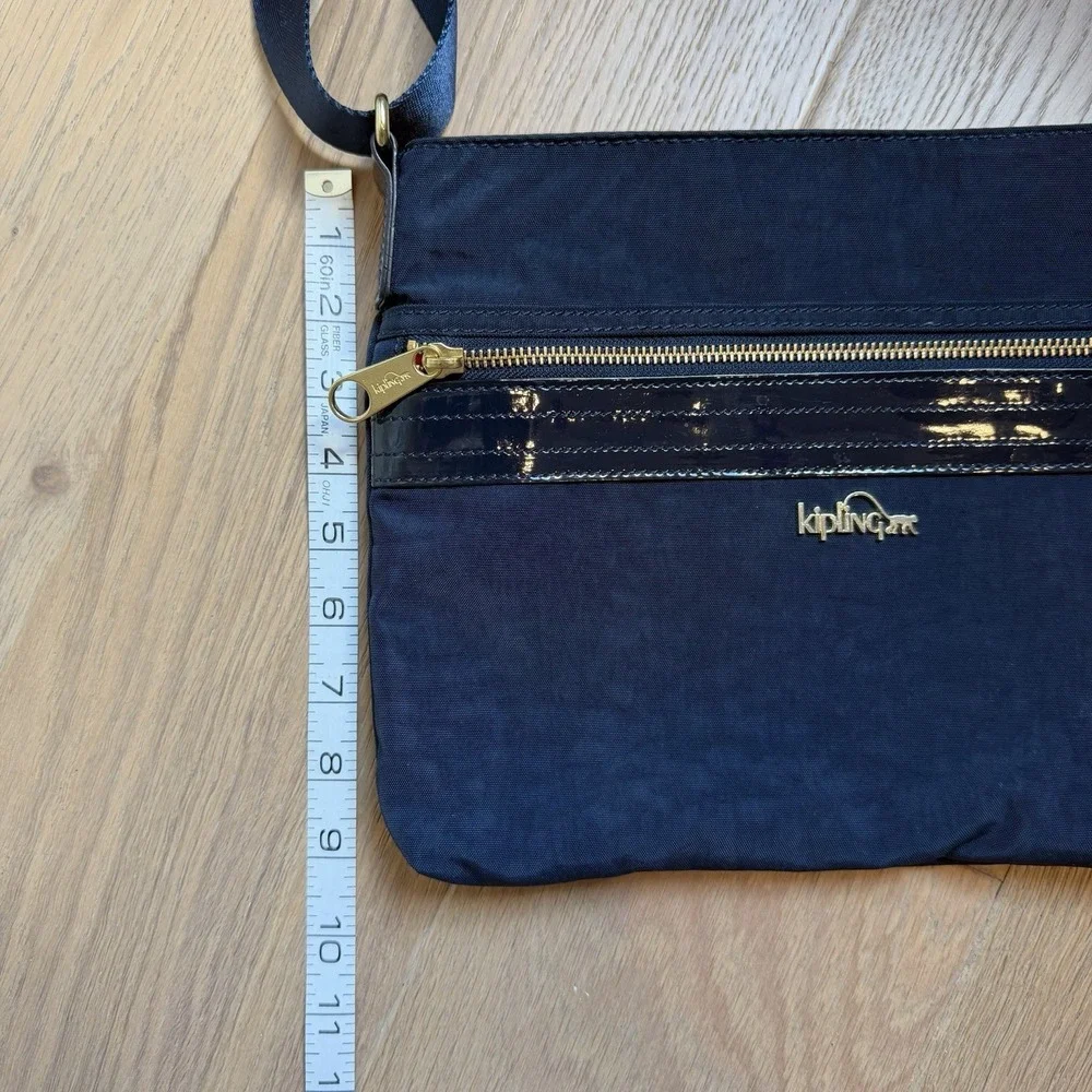 Kipling Adelaide‎ True Blue Patent Combo Crossbody Shoulder Bag HB6618-409